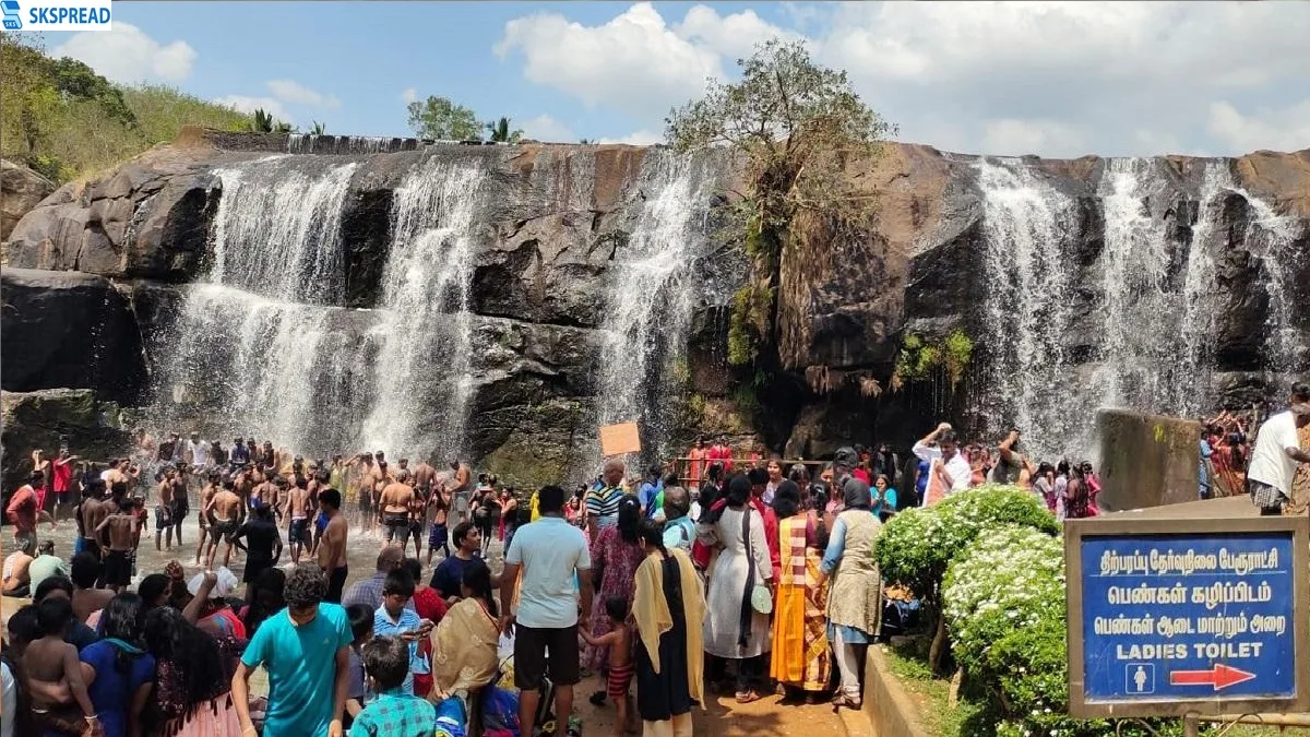 சுற்றுலா பயணிகளே..,  திற்பரப்பு அருவியில் குளிக்க தடை.., மாவட்ட நிர்வாகம் எச்சரிக்கை!!