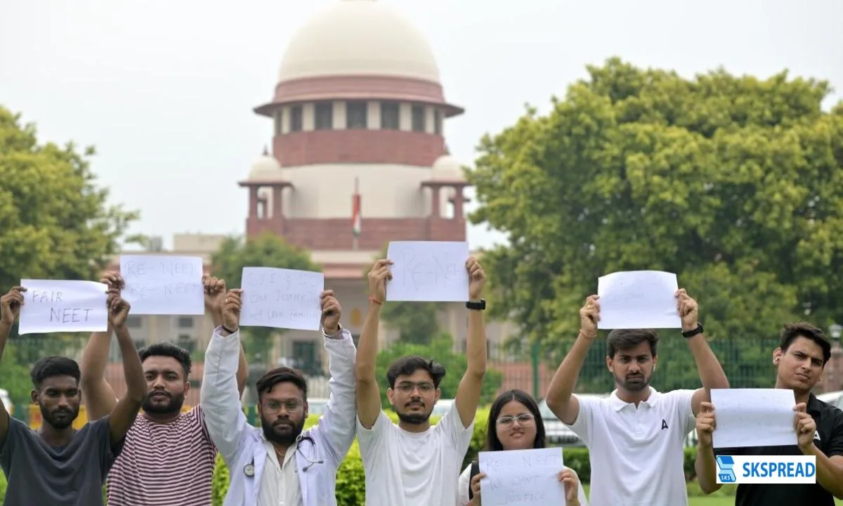 இளநிலை நீட் தேர்வு முடிவுகள் -  நாளை மதியம் வரை காலக்கெடு கொடுத்த உச்ச நீதிமன்றம்!!