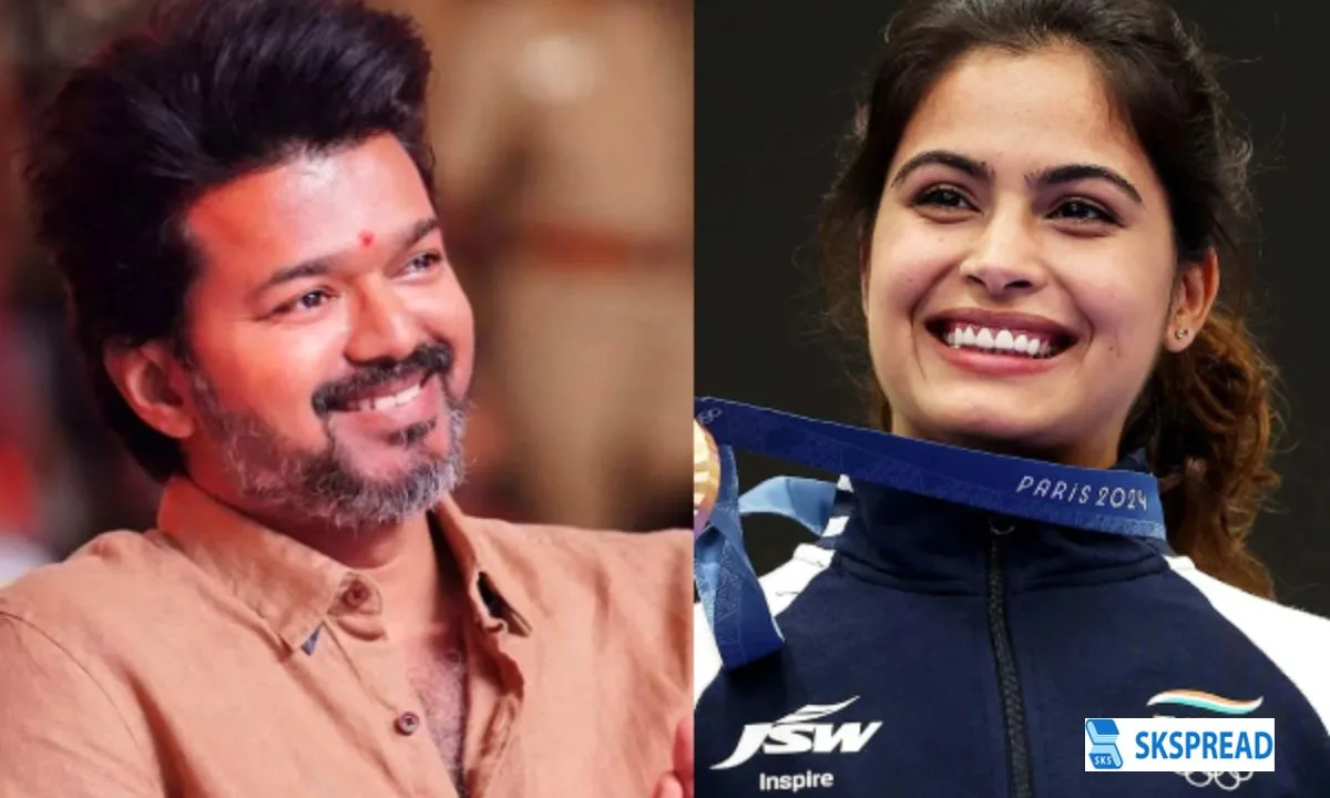 ஐயோ விஜய் என்னோட டார்லிங் - வெட்கப்பட்டு கூறிய மனு பாக்கர் - இணையத்தில் வைரலாகும் வீடியோ!!