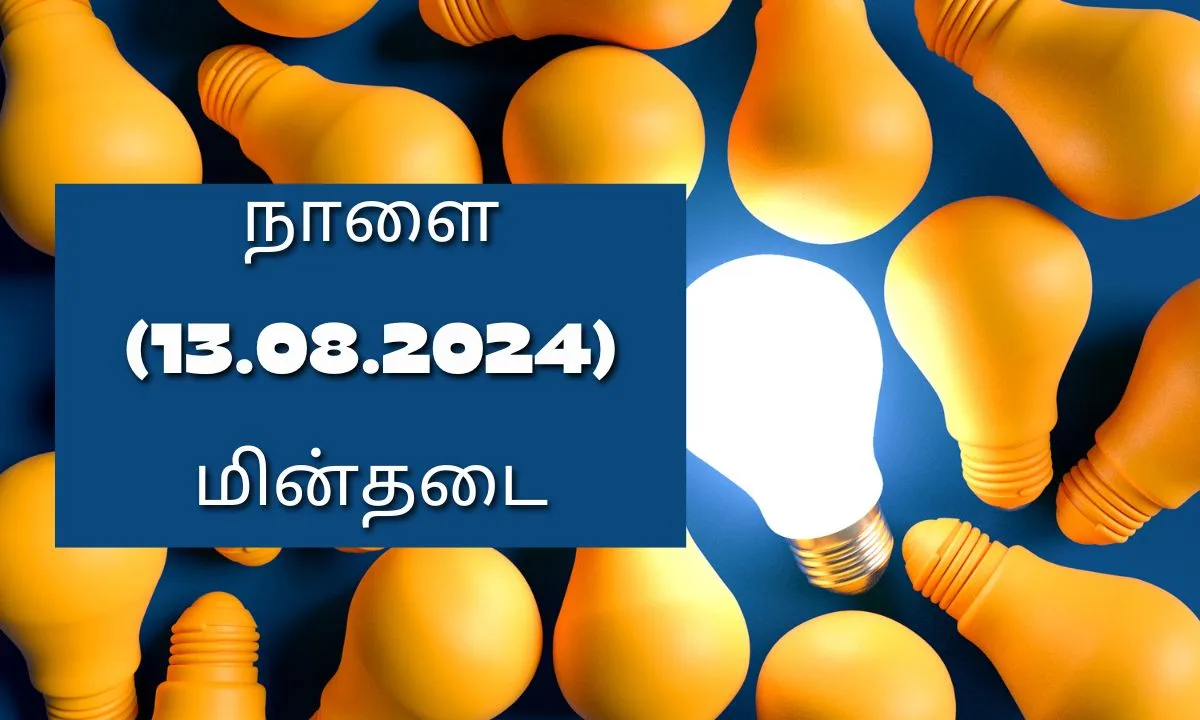 தமிழ்நாட்டில் நாளை (13.08.2024) மின்தடை அறிவிப்பு ! இது மாதாந்திர பராமரிப்பு பணிக்கான முழுநேர மின் நிறுத்தம் !!