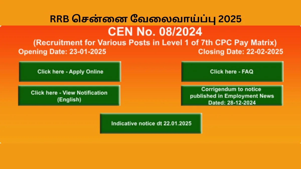 RRB Group D வேலைவாய்ப்பு 2025